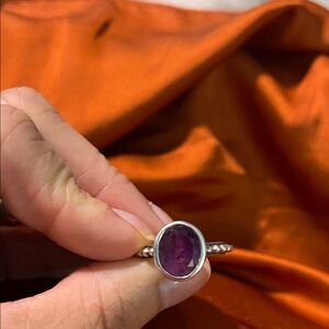 Ross-Simons Purple Amethyst Gemstone Sterling Silver Ring